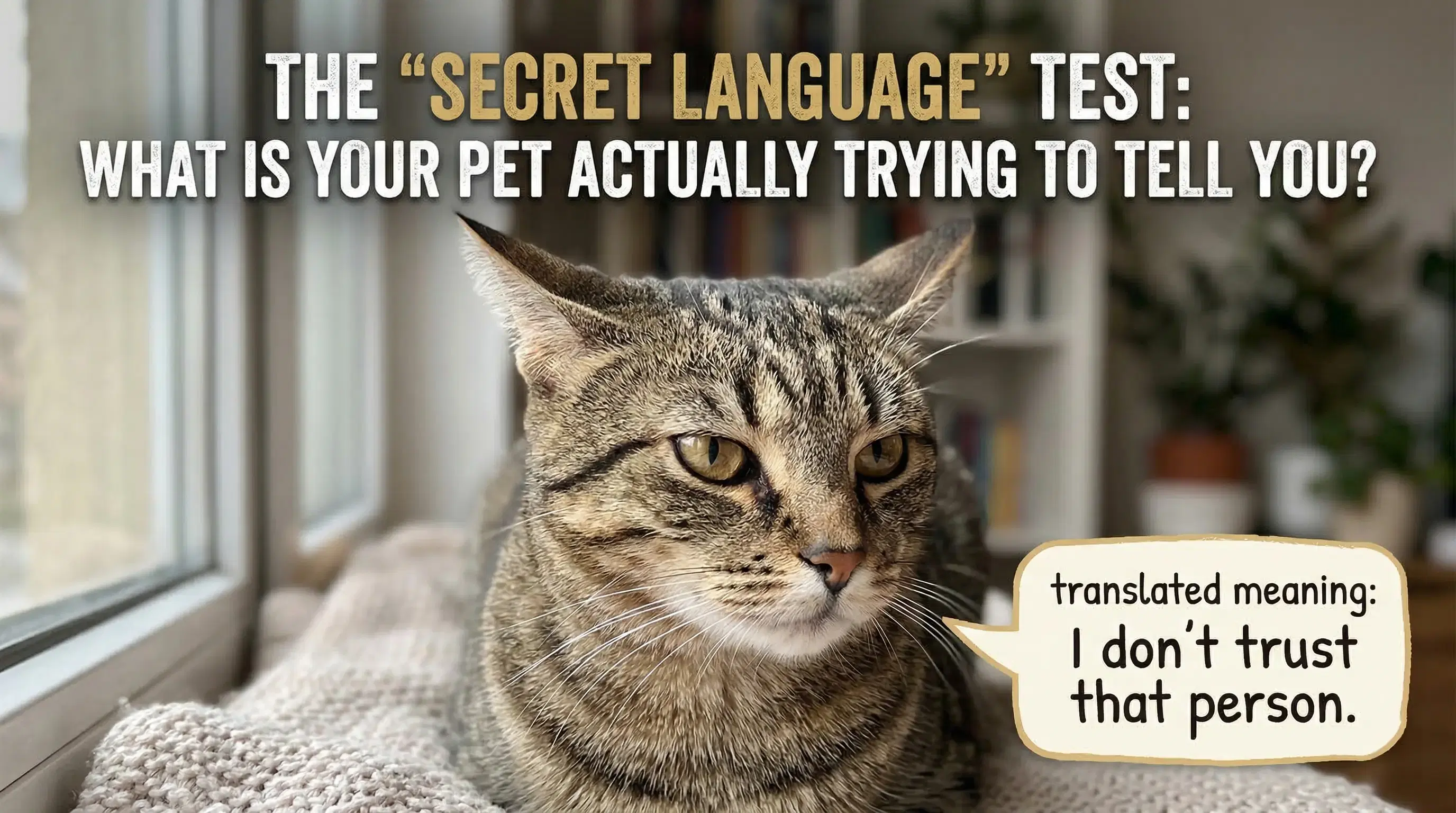 The "Secret Language" Test: What Is Your Pet Actually Trying to Tell You?